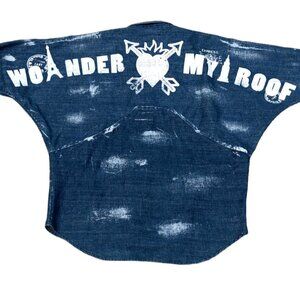 W. DRESSROOM Designer New York Denim Shirt Jacket Men's 2XL Blue Long Sl…​​